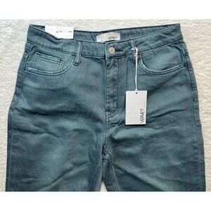 Vervet Jeans Womens 27 Teal Leslie 90s Vintage Flare Distressed Denim Grunge